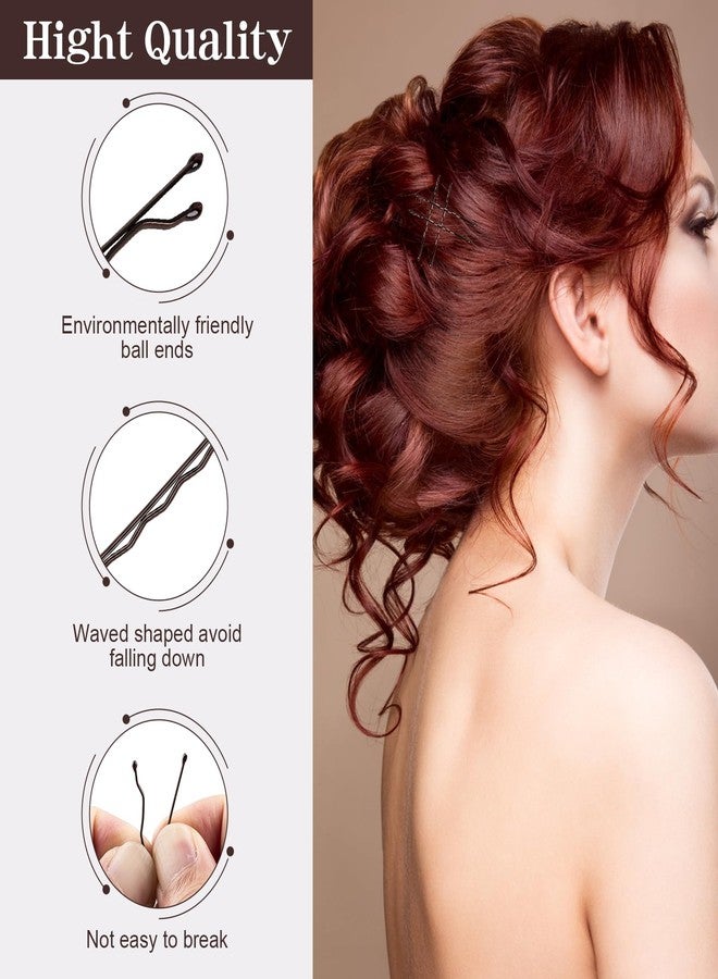 FVOLREM Bobby Pins Brown, 260 Pcs 2 Inch Non-Slip Hair Clips, Invisible Wave Hair Pins for Women & Girls, Ideal for All Hair Types & Styles - Image 4